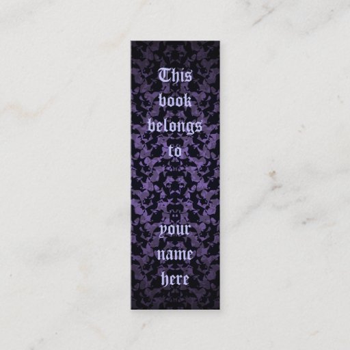Customizable Gothic mini bookmarks or skinny business cards