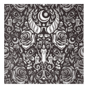Gothic monochrome pattern acrylic print