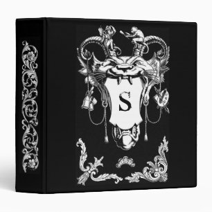 Gothic monster antique architectural decoration  3 ring binder