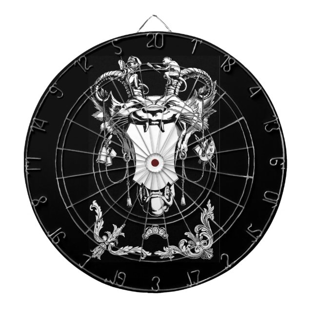 Gothic monster antique architectural decoration  dart board (Front)