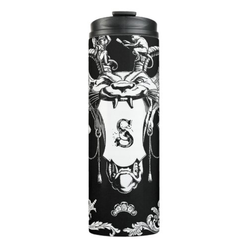 Gothic monster antique architectural decoration  thermal tumbler