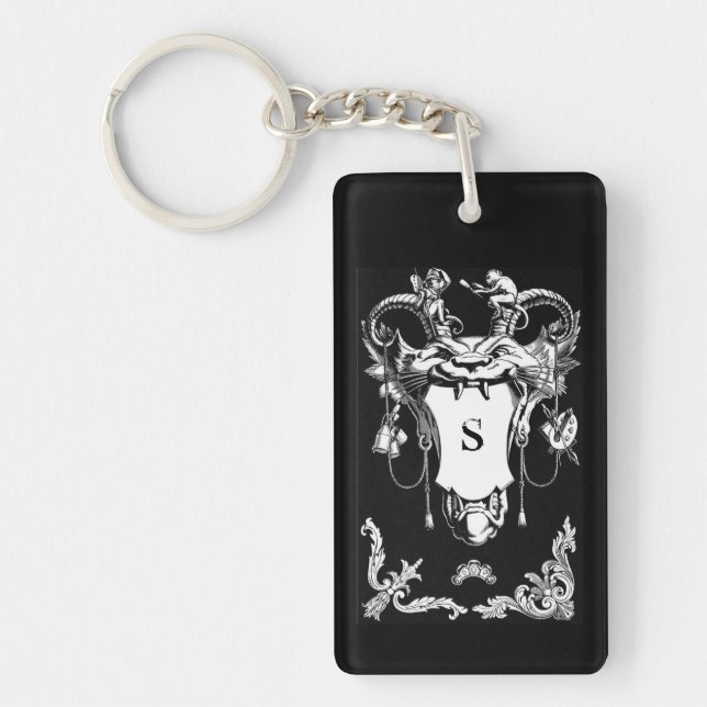 Gothic monster architectural decoration  keychain (Front)