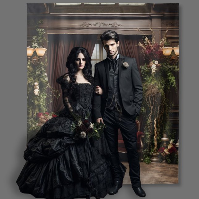 Gothic Moody Dark Victorian Burgundy Parlor Tapestry (Creator Uploaded)