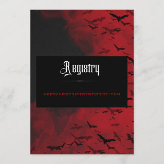 Gothic Moody Vampire Bat Bridal Shower Invitation