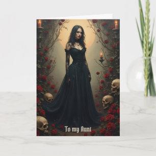 Gothic Moon Aunt Birthday Card