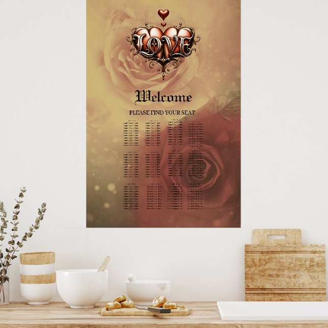 Gothic Moon –Eternal Love Beneath the Midnight Sky Poster (Kitchen)