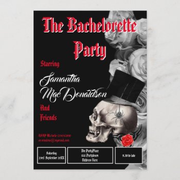Gothic Movie Style  Bachelorette Party Invitation by personalized_wedding at Zazzle