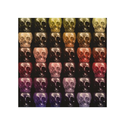 Gothic Multicolor Skulls Collage Halloween Decor