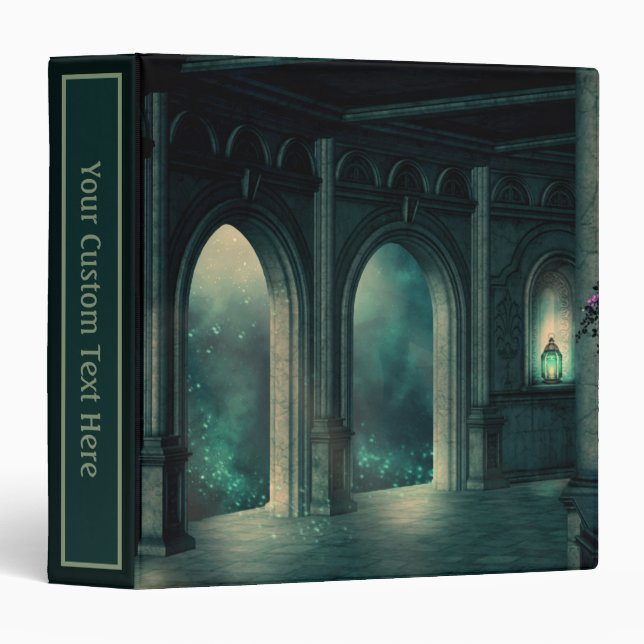 Gothic Mystic Castel Palace Doors 3 Ring Binder (Front/Spine)