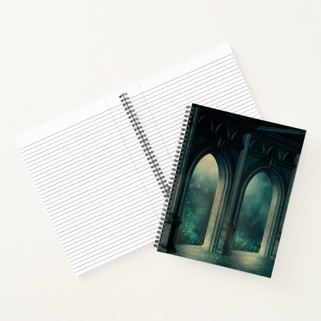 Gothic Mystic Castel Palace Doors Notebook (Inside)