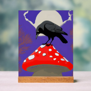 Gothic Mystic Raven Acrylic Sign