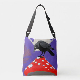 Gothic Mystical Raven Crossbody Bag