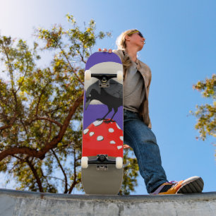 Gothic Mystical Raven Skateboard