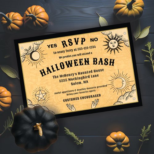 Gothic Mystical Spirit Board Halloween Party Invitation
