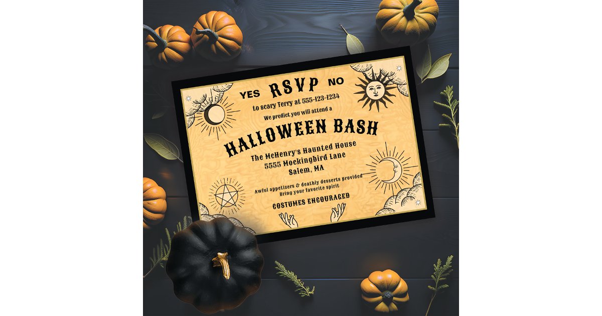 Gothic Mystical Spirit Board Halloween Party Invitation | Zazzle