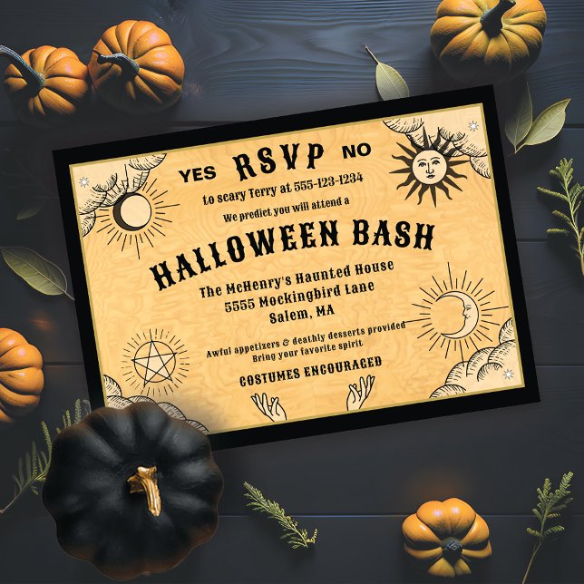 Gothic Mystical Spirit Board Halloween Party Invitation (Creator Uploaded)