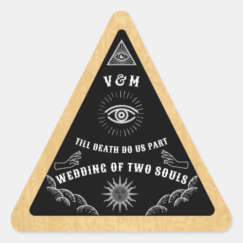 Gothic Mystical Spirit Board Halloween Planchette Triangle Sticker