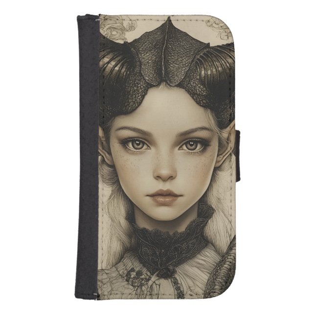Gothic Mythological Medieval Nymph Fantasy Dragon  Samsung Galaxy Wallet Case (Front)