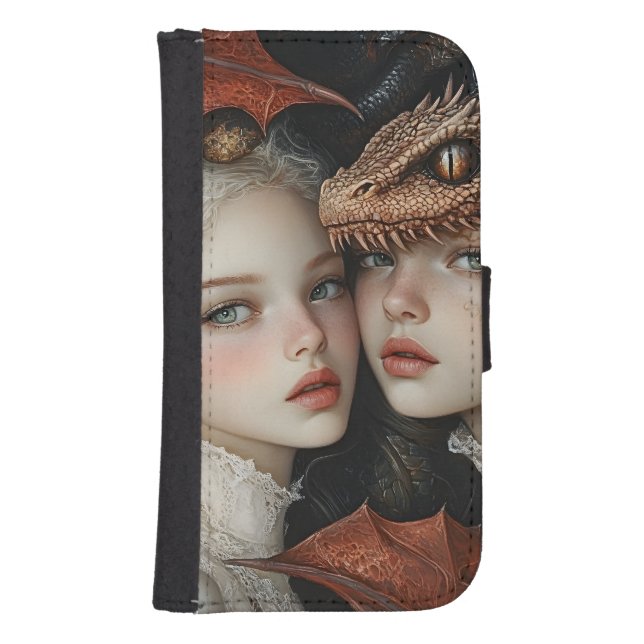Gothic Mythological Medieval Nymph Fantasy Dragon  Samsung Galaxy Wallet Case (Front)