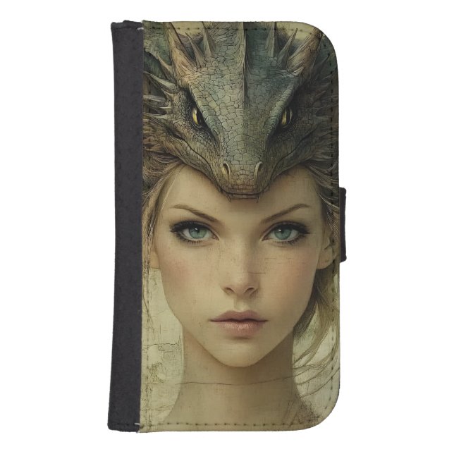 Gothic Mythological Medieval Nymph Fantasy Dragon  Samsung Galaxy Wallet Case (Front)