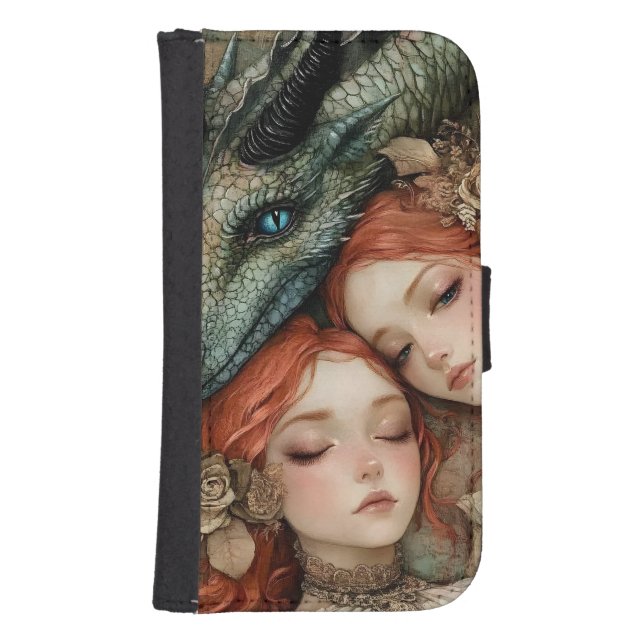 Gothic Mythological Medieval Nymph Fantasy Dragon  Samsung Galaxy Wallet Case (Front)