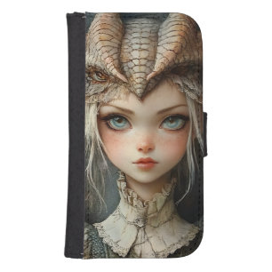 Gothic Mythological Medieval Nymph Fantasy Dragon  Galaxy S4 Wallet Case