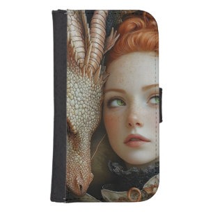 Gothic Mythological Medieval Nymph Fantasy Dragon Galaxy S4 Wallet Case