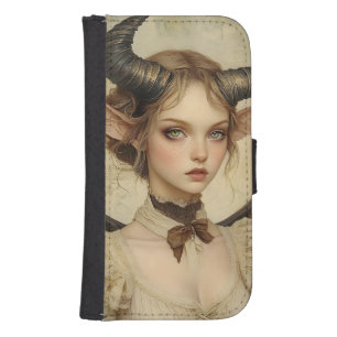 Gothic Mythological Medieval Nymph Fantasy Dragon Galaxy S4 Wallet Case