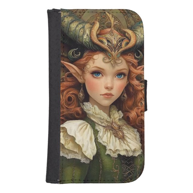 Gothic Mythological Medieval Nymph Fantasy Dragon  Samsung Galaxy Wallet Case (Front)