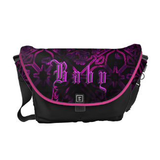 Gothic Neon Purple Baby Girl Custom Diaper Bag