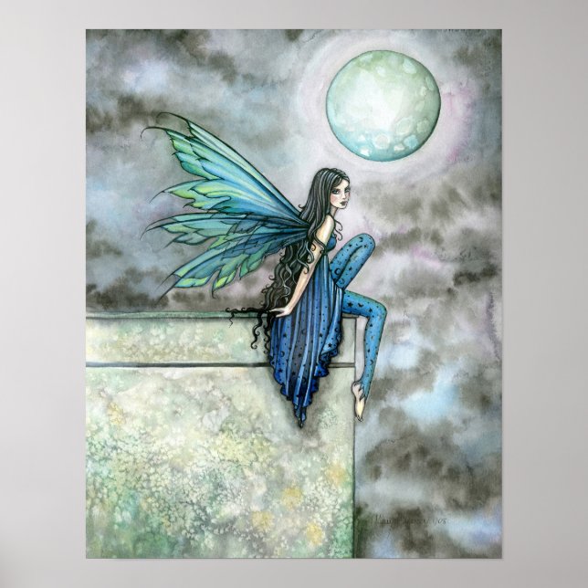 Gothic Night Fairy Art Poster Print (Front)