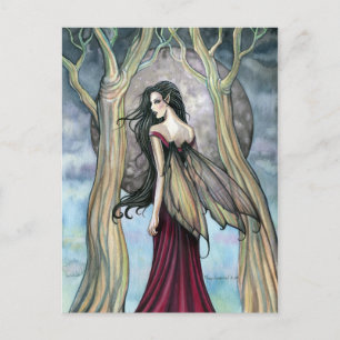 Gothic Night Fairy Postcard by Molly Harrison