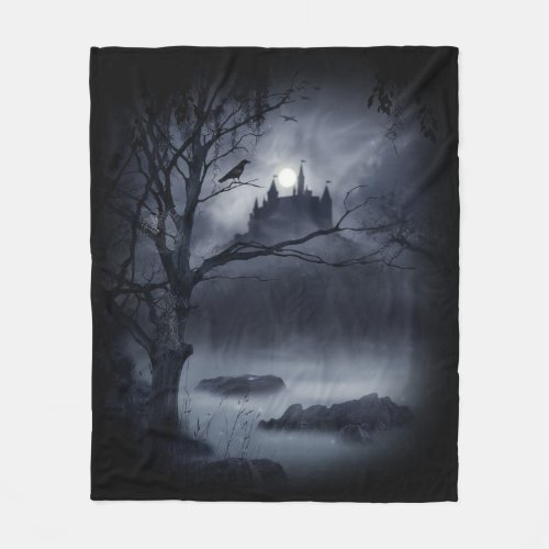 Gothic Night Fantasy Fleece Blanket