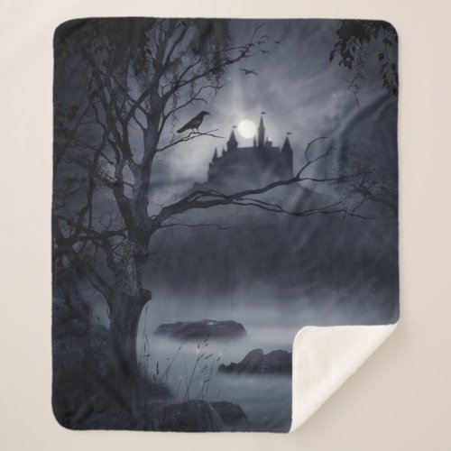 Gothic Night Fantasy Medium Sherpa Fleece Blanket