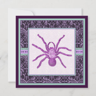 Gothic Night Halloween Choose Your Poison Spider Invitation