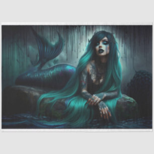 Gothic Night Mermaid Tissue Paper