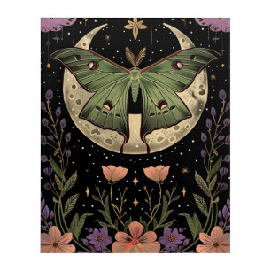 Gothic night sky illustration Acrylic Print