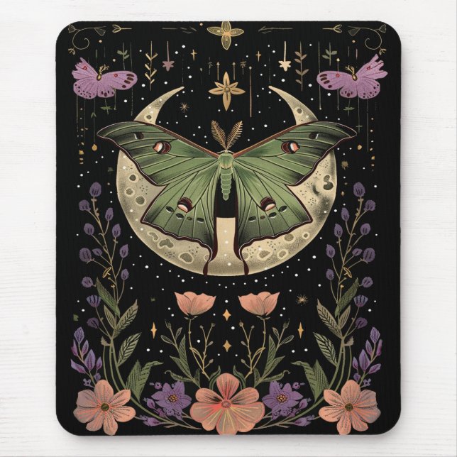  Gothic night sky illustration Mouse Pad (Front)