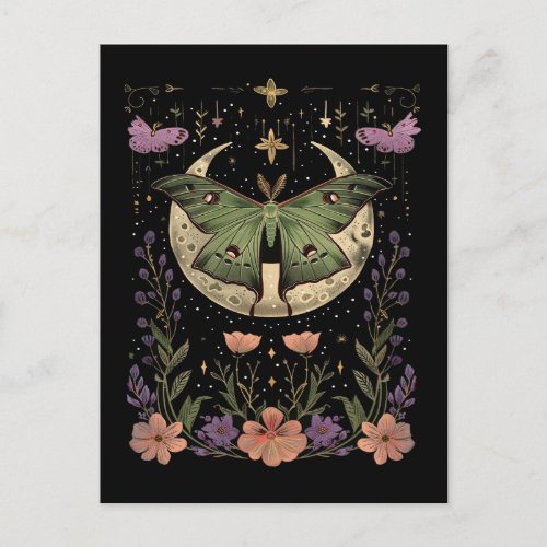  Gothic night sky illustration Postcard