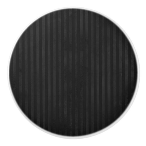 Gothic Nursery Distressed Black Stripe Ceramic Knob