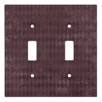 Gothic Nursery Distressed Purple Harlequin  Light Switch Cover