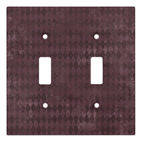 Gothic Nursery Distressed Purple Harlequin  Light Switch Cover