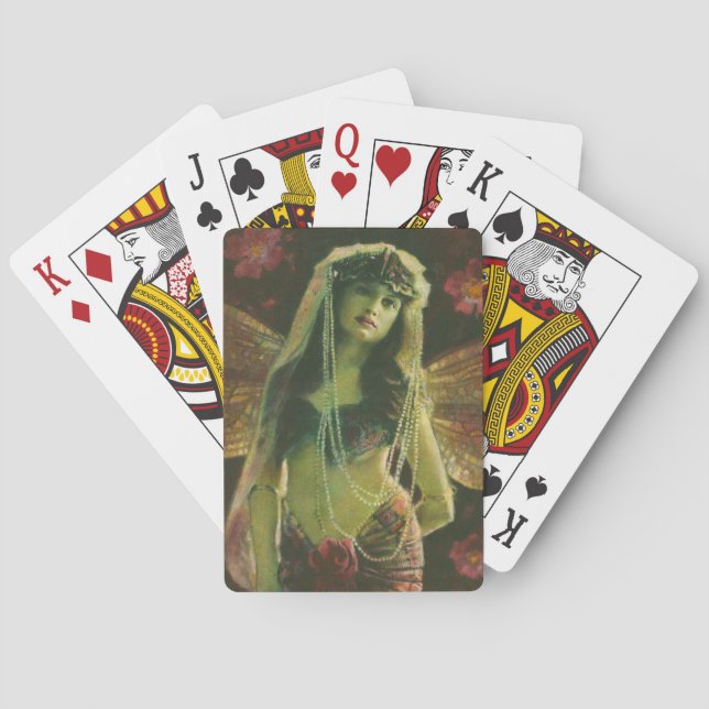 Gothic Nymph Fairy Playing Cards (Back)