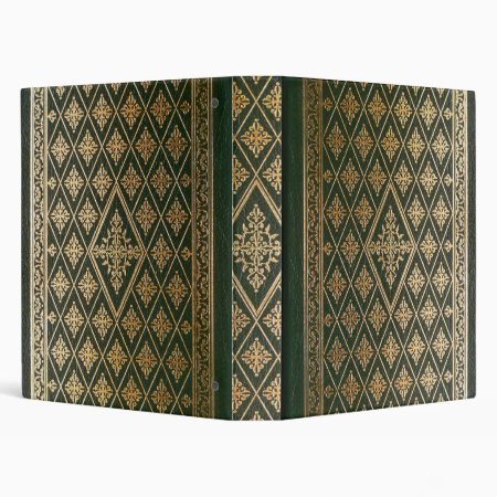 Gothic Old Green Leather Book Binder
