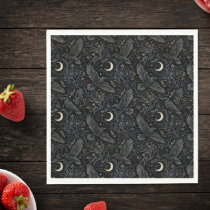 Gothic Onyx Celestial Raven Napkins