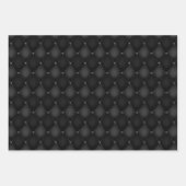 Gothic Opulent Black Halloween Wrapping Paper Sheets (Front 3)