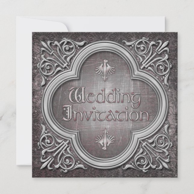 Gothic or Medieval Wedding Invitation (Front)