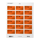 Gothic Orange, Black Heart Address Label - Blank (Full Sheet)