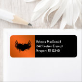 Gothic Orange, Black Return Address Label (Insitu)