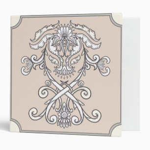 Gothic Ornamental Crest 3 Ring Binder